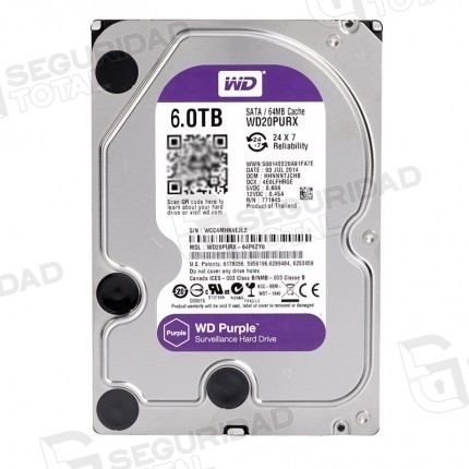 Hard Disk 3,5 2TB Western Digital Sata viola Dvr 64MB 6GB/S Intellipower videosorveglianza